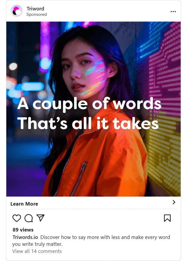 Instagram ad creative - Optimized
